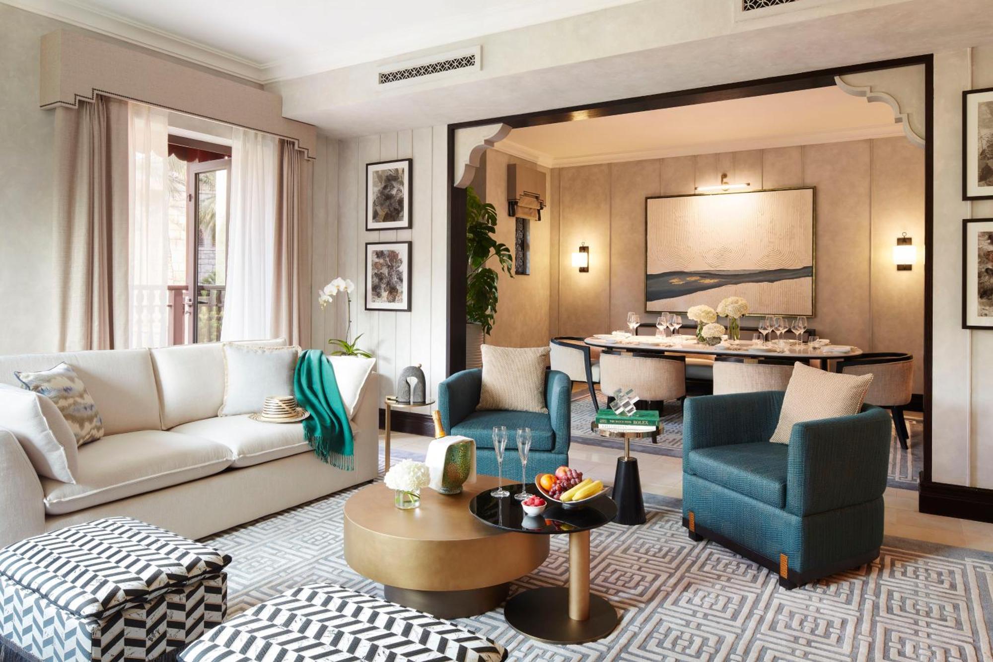 Jumeirah Dar Al Masyaf Dubai Exterior photo The living room of a suite at the hotel