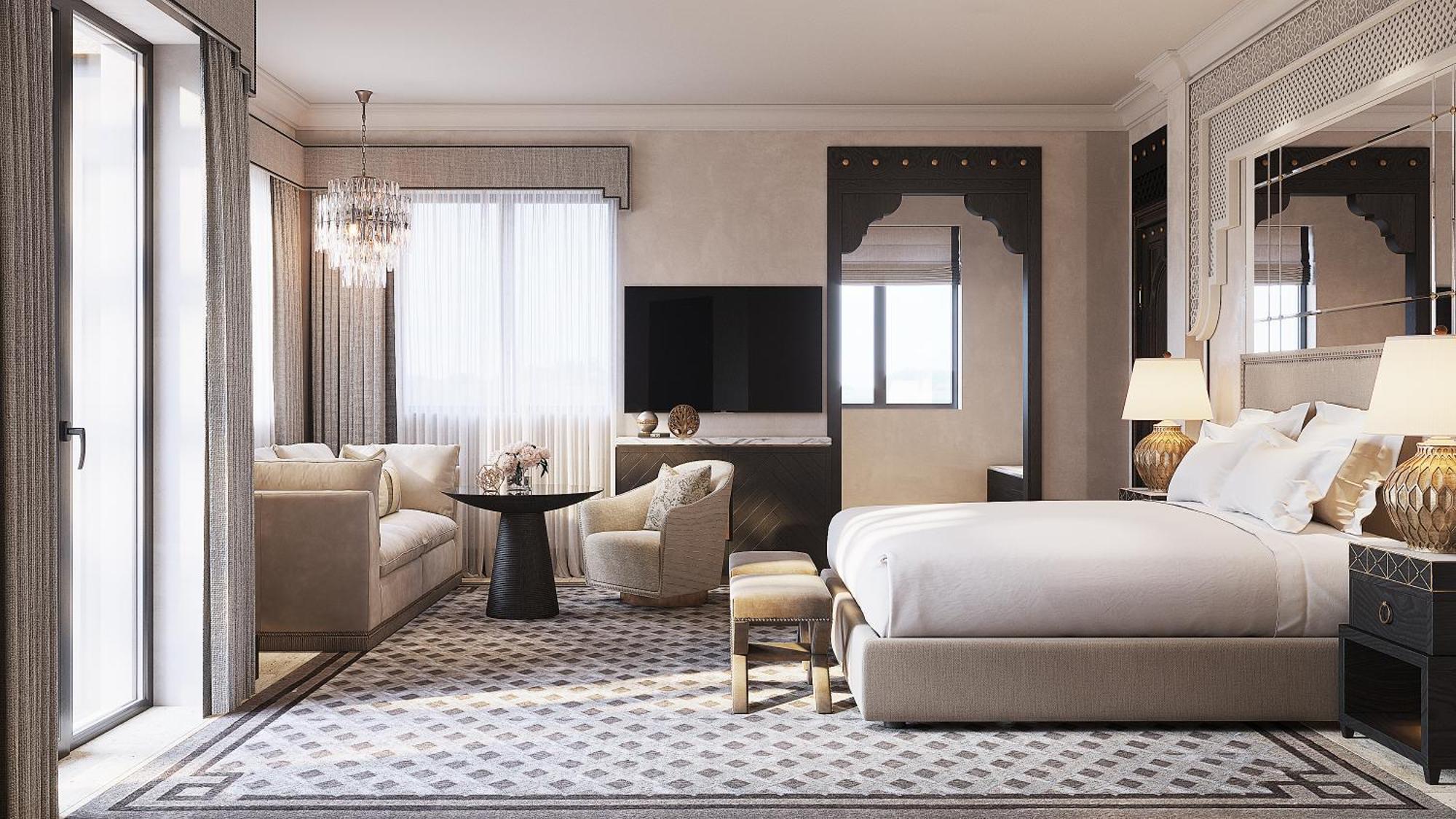 Jumeirah Dar Al Masyaf Dubai Exterior photo A rendering of a guest room at The St. Regis New York